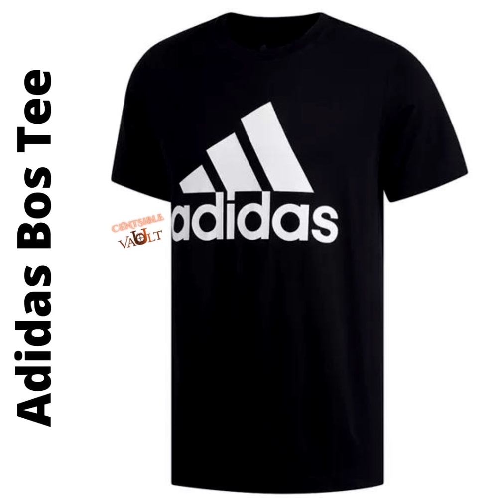 NWT Adidas LARGE Men’s Basic Bos Tee Blk/White short sleeve